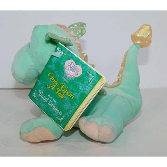 2000 Precious Moments Enesco Tender Tales  Plush Baby Dragon Green 749903 w Tag - Picture 3 of 8